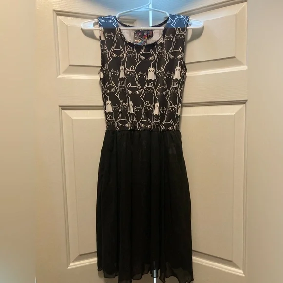 Newbreed - Small Black & White Cocktail Gothic Dress. NWOT. - Picture 7 of 7